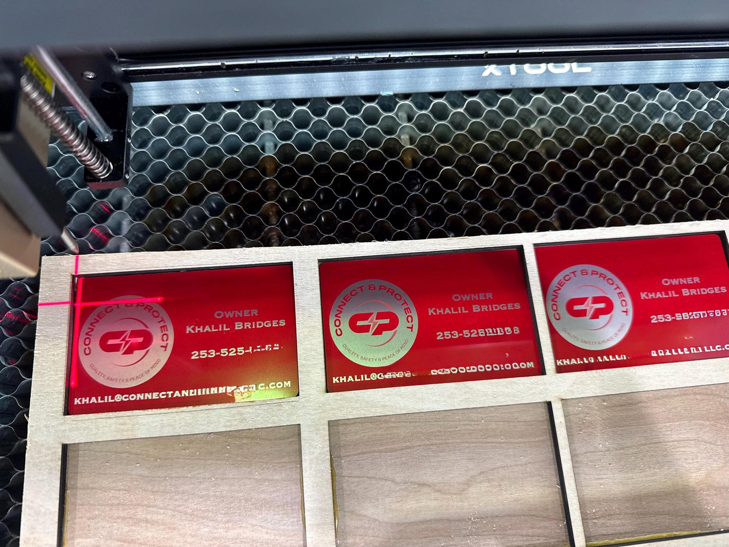 Custom Laser Engraved Metal Business Cards