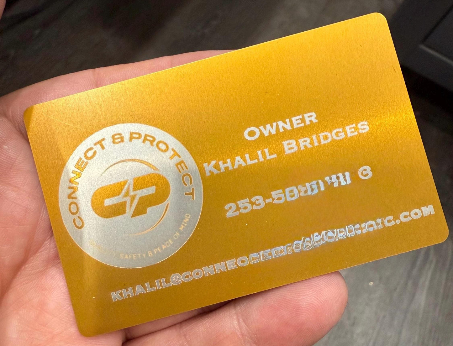 Custom Laser Engraved Metal Business Cards