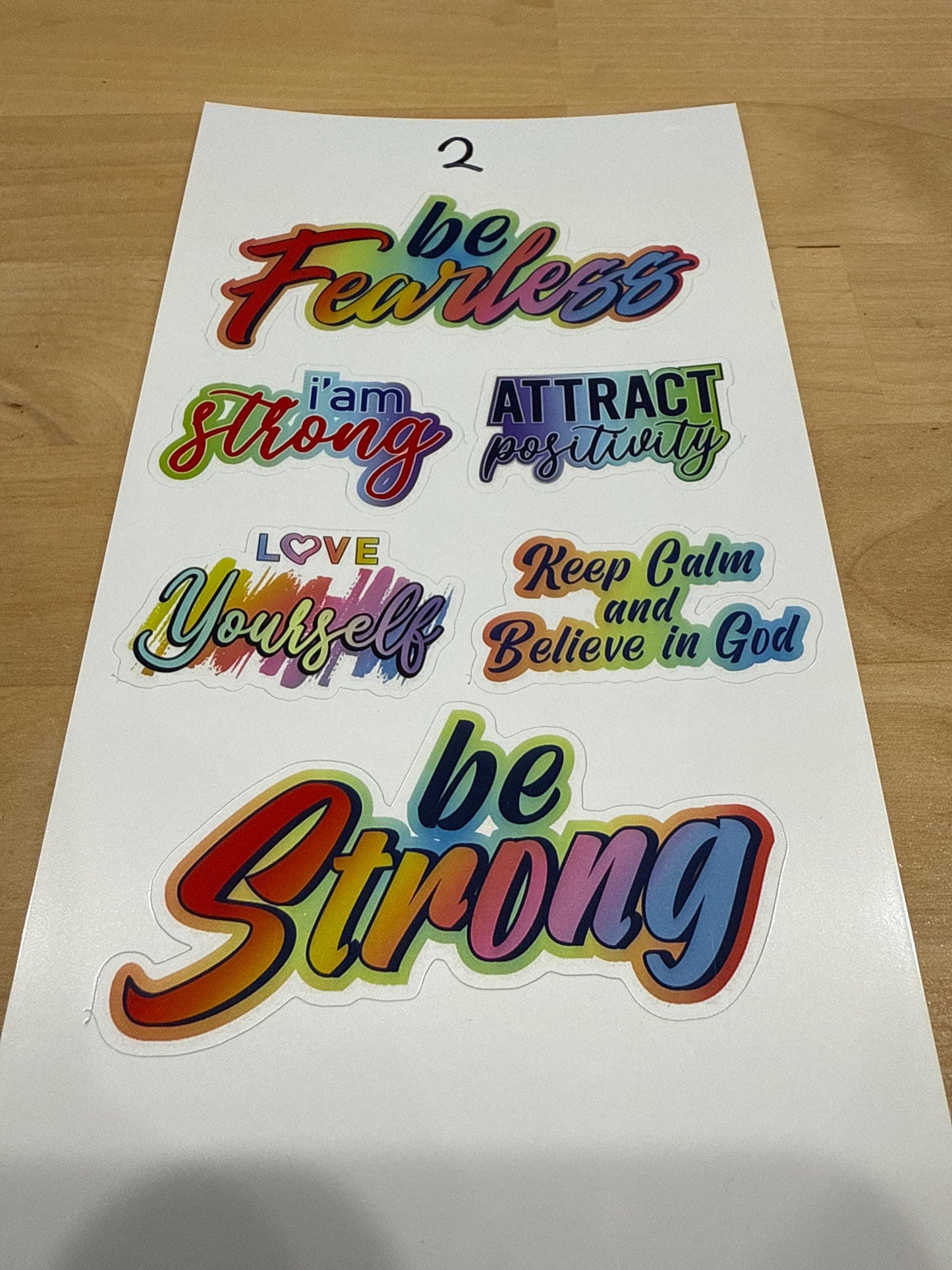 Motivational Stickers for Positivity Courage Love Dreams Custom