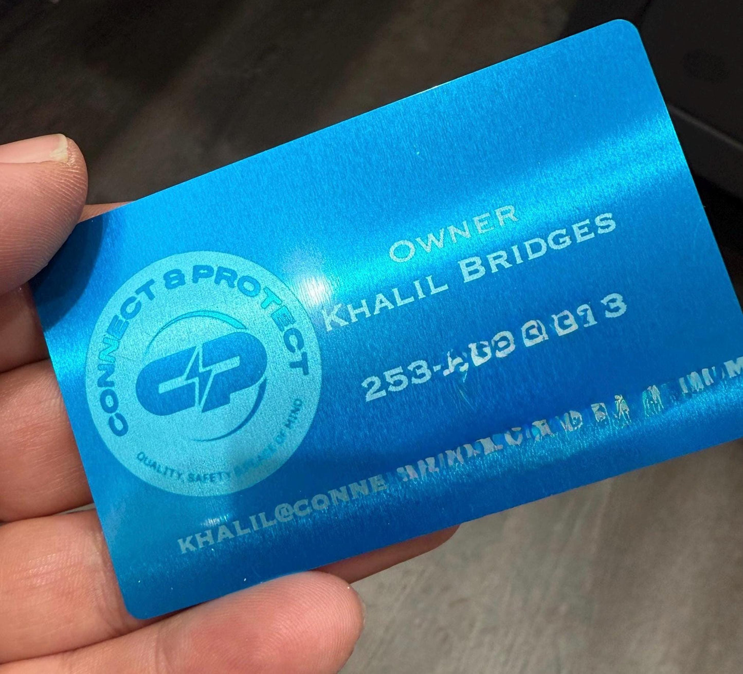 Custom Laser Engraved Metal Business Cards