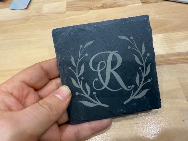 Custom Slate Coasters Laser Engraved