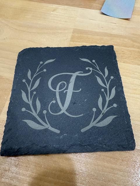Custom Slate Coasters Laser Engraved