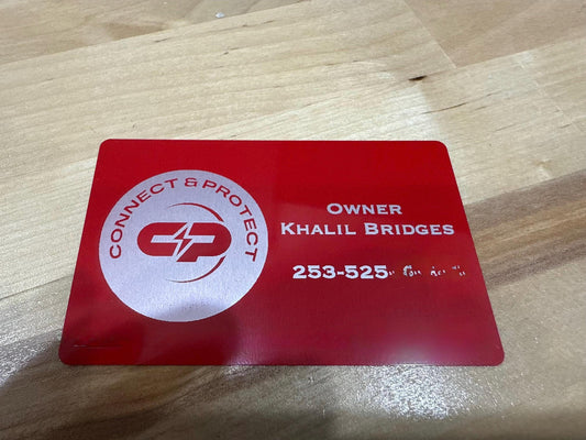 Custom Laser Engraved Metal Business Cards