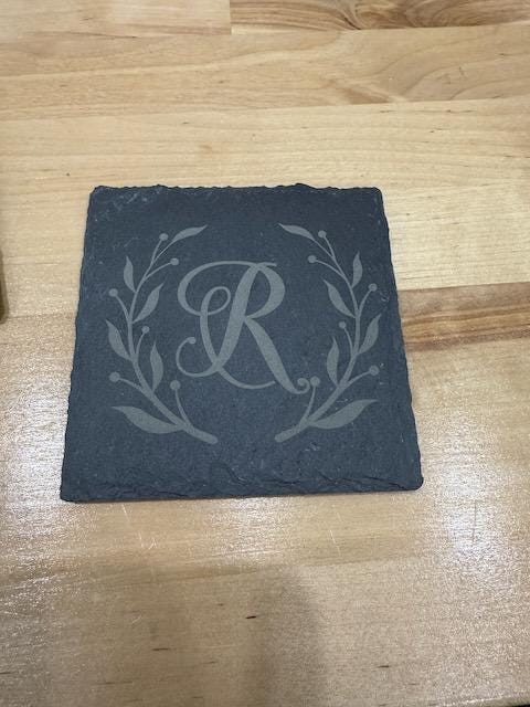 Custom Slate Coasters Laser Engraved