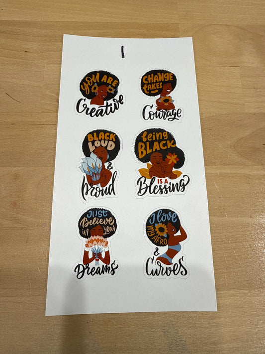 Motivational Stickers for Positivity Courage Love Dreams Custom