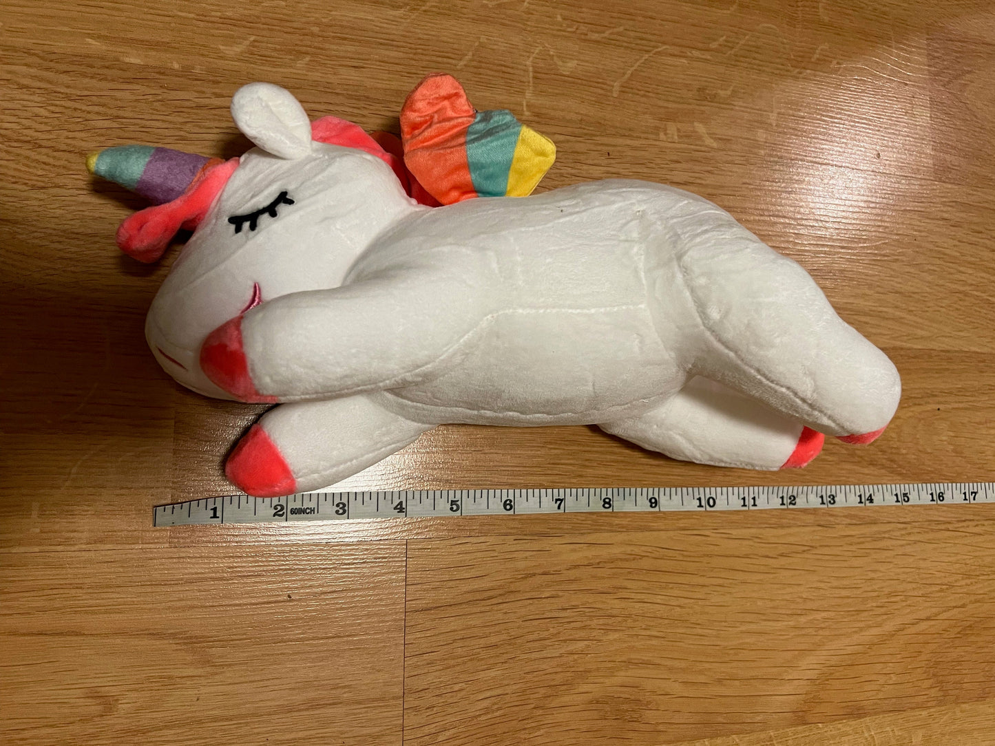 Pink Personalized Unicorn Plush with Hearts and special occasion gift | Valentine gift