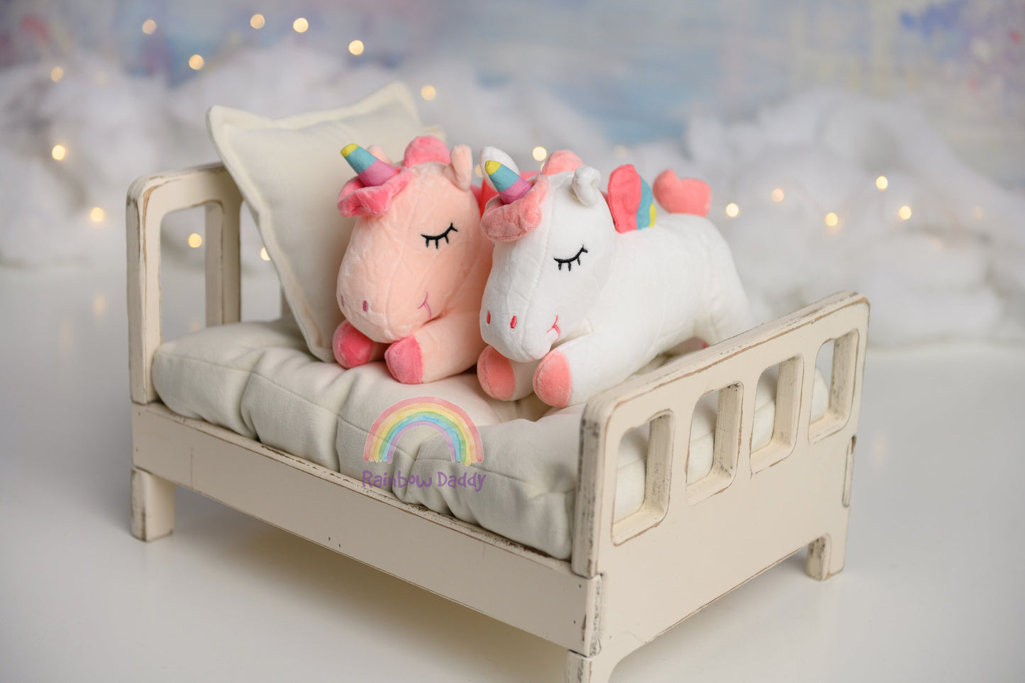 Handmade Personalized Pink Plush Rainbow Unicorn - Customizable Gift by Rainbow Daddy